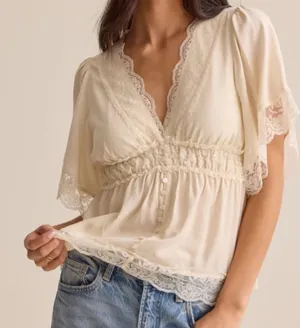 Altar’d State Evanelle Lace Babydoll Top Size XXS thumbnail 1