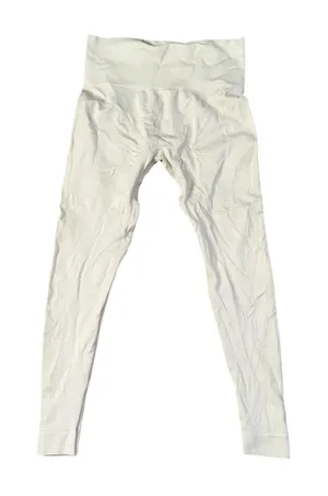 Set‎ Active Ribbed Leggings Women Medium Cream Excellent High Waisted Activewear thumbnail 1