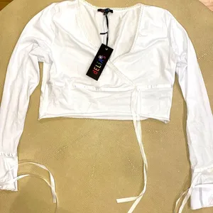 dELiA*s by Dolls Kill Pretty Fly Wrap Front Crop Top thumbnail 1