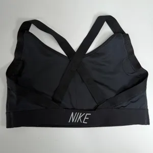 Nike XL Sports Bra Pro Indy Dri-FIT Cross-Back Black 858583-010 Activewear Logo thumbnail 6