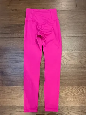 Athleta Pink Ultra High Rise Elation 7/8 Tight Leggings Hot Pink XXS - C11-519 thumbnail 5