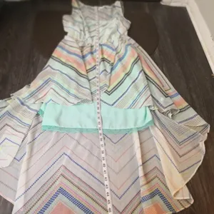 Candie's High Low Multi-Color Maxi Dress L Junior's Dopamine Boho Coconut Girl thumbnail 8