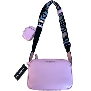 Karl Lagerfeld Purse Crossbody Pink Logo Maybelle Camera Bag Pink Zip Close NWT thumbnail 2