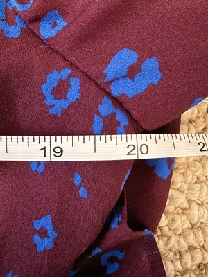 NWT Parker Surplice Ruffle Mini Dress Plum Blue Animal Print Small thumbnail 5