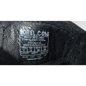 Sorel Joanie Black Leather Ankle Lace Up Wedge Heels Sandals Women's‎ Size 9 thumbnail 7