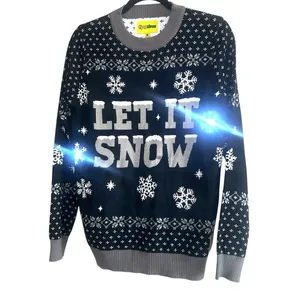 Tipsy Elves Let It Snow Light Up Ugly Christmas Sweater S Holiday LED thumbnail 5
