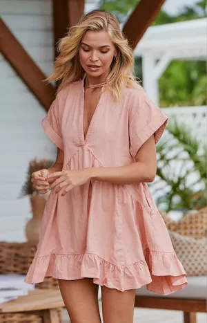Free People Agnes Denim Dress XS thumbnail 1