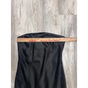 More To Come Emma Strapless‎ Maxi Dress Black Strapless Satin Evening Gown thumbnail 5