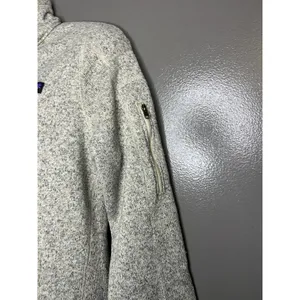 Patagonia Sweater Womens Small Gray Better Sweater 1/4 Zip Mock Neck Fleece thumbnail 3