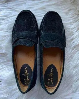 Cole Haan Black Suede Loafers - Stylish and Comfortable size 7.5 thumbnail 1