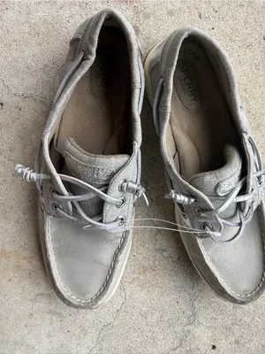 Sperry Top-Sider Bahama Boat Shoes Silver Gray Canvas Women’s Size 7.5 thumbnail 9