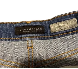 Aeropostale High Waisted Distressed Denim Jean Shorts thumbnail 7