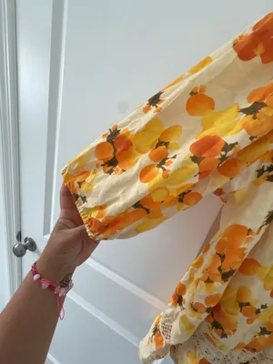 Nicole Miller Artelier Floral Puff Sleeve Blouse Size S thumbnail 9