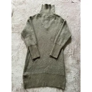 Cupcakes & Cashmere Notch Collar Sweater Dress Tan Zip‎ Shawl Size Large thumbnail 11