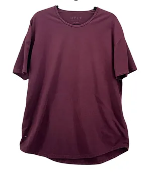 BYLT Drop‎ Cut Shirt Maroon XL Purple Size L thumbnail 1