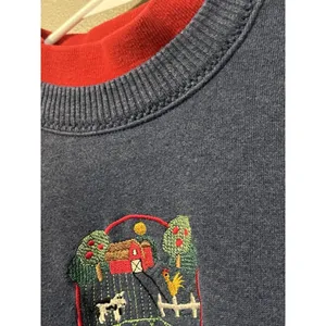 Vintage Gopher Sport‎ Mock Neck Sweatshirt Women's Large Purple Farm Embroidery thumbnail 14