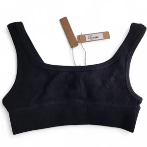 ✨NWT SKIMS Black Waffle Scoop Neck Bralette NWT in Onyx Size Small thumbnail 2