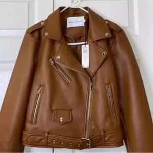 Rebecca Minkoff Cognac/Tan 
Moto Jacket( Size Small) thumbnail 7