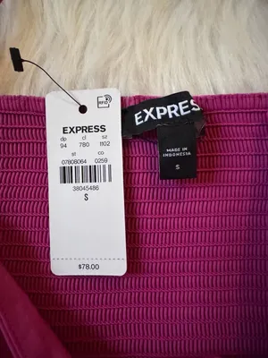 NWT Express Fuchsia Bubble Hem Mini Dress Spaghetti Strap V-Neck Size S thumbnail 4