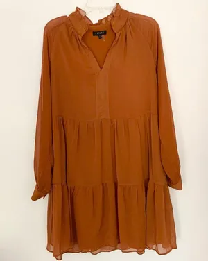 1 State Orange Tiered Dress thumbnail 3