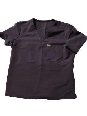 Figs Dark Gray Scrub Top Size Large thumbnail 2