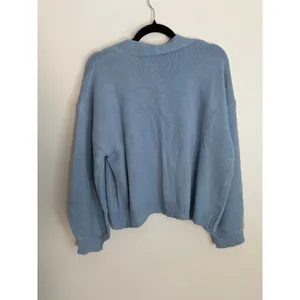 Light Blue Open Front Floral Cardigan size large NWT thumbnail 4