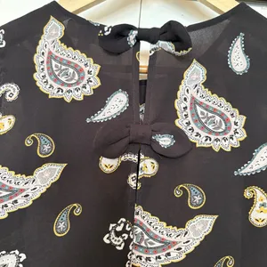Loft Outlet Brownish/Gray Paisley Bow Back Detail‎ Tank Top Size Small thumbnail 4