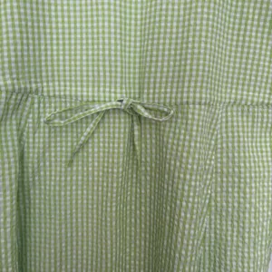 Monki Green And White Gingham Plaid Seersucker Midi Dress Size‎ XS thumbnail 5