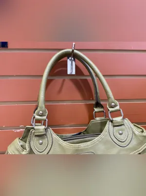 Emilie M Olive Green Ruched Satchel Shoulder Bag thumbnail 6
