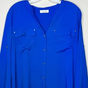Calvin Klein Blue Blouse thumbnail 2