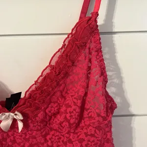 Victorias Secret Red Lace Camisole Sz Lg Bin 🔵 thumbnail 6