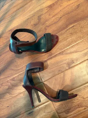 Alexander Wang Burgundy Colette Stingray Sandals Size 38 thumbnail 2
