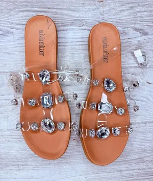 Olivia miller Women's Ocean Bliss Sandals rhinestone Shiney shoes size 9 thumbnail 1