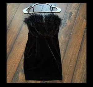 feather mini dress thumbnail 4