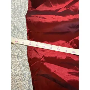 NWT Lulus Size XS Poised Passion Wine Red Taffeta Pleated Ruffled Midi Dress thumbnail 7