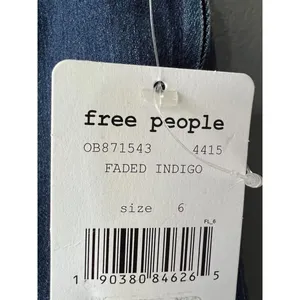 NWT’s Free People Faded Indigo Denim Skirt with Belt Size 6 thumbnail 4