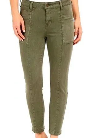 Liverpool Kylie Cropped Cargo Mid Rise Zipper Lower Leg Skinny‎ Jeans Size 2 26 thumbnail 1