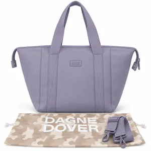 Dagne Dover Lg Landon Carryall Lavender Neoprene Travel Tote Gym Weekender Bag thumbnail 1