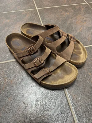 Birkenstock Florida Leather Footbed Buckle Sandals Comfort Dark Brown EU 40 US 9 thumbnail 14