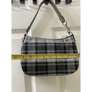Rare Coach Poppy Tartan silver Plaid shoulder Bag limited edition thumbnail 13