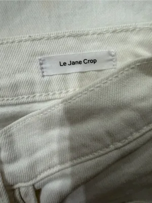 Frame Denim Le Jane Crop White Wide-Leg High-Rise Jeans thumbnail 4