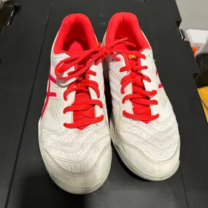 Asics White and Red Athletic Shoes thumbnail 2