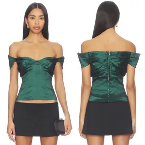 REVOLVE Lovers + Friends Colette Top in Emerald Green Size Large thumbnail 2
