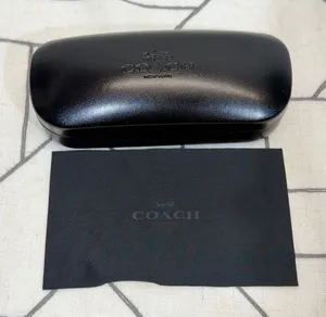Coach Eyeglasses Case OS Black Hard Shell Clamshell with Cleaning Cloth thumbnail 1