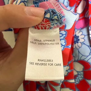 Sugarlips Berry Mix Floral Strapless Romper Size Large Retro Pink Blue White thumbnail 8