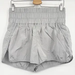 Free People FP Movement Womens Silver The Way Home High Rise Sporty Run Shorts L thumbnail 3