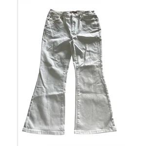 Judy Blue NWT High Waist Kick Flare Denim Jeans L 15/32 White Bootcut Stretch thumbnail 3