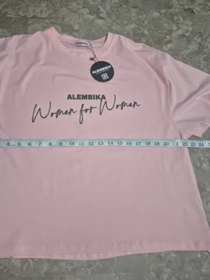 Alembika Women Laganlook art to wear bohemian pink “for Women” Tee - One Size thumbnail 7