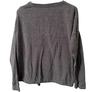 Three Dots Women’s Gray Crew Neck Pullover Sweater‎ Tie Bottom Size Medium thumbnail 2
