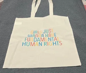 NEW Girls Just Wanna Have Fundamental Human Rights Tote Bag thumbnail 1